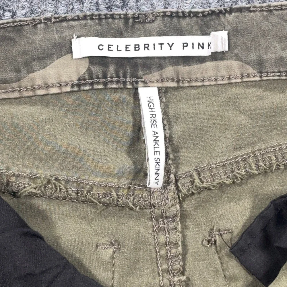 Celebrity Pink Skinny Jeans Womens 3/26 Green Camo High Rise Ankle CJ21386P1850